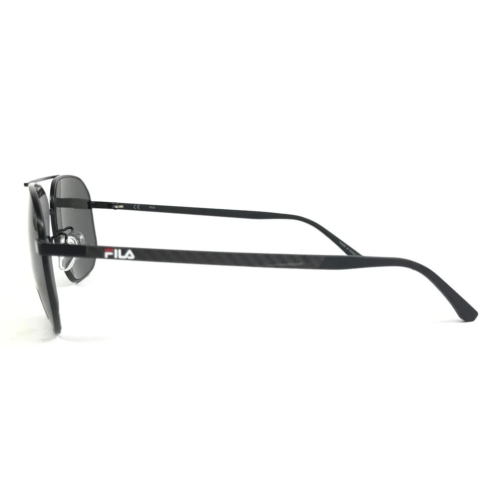 FILA Sunglasses SFI300 COL.0531 Black Aviator Frames with Gray Lenses 58-16-140